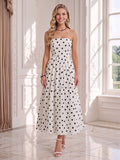 A-Line/Princess Strapless Sleeveless Ankle-Length Wedding Guest Dresses with Ruched