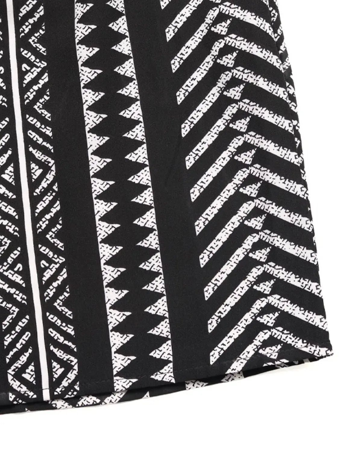 Black and White Tiered Bohemian Maxi Skirt with Pockets