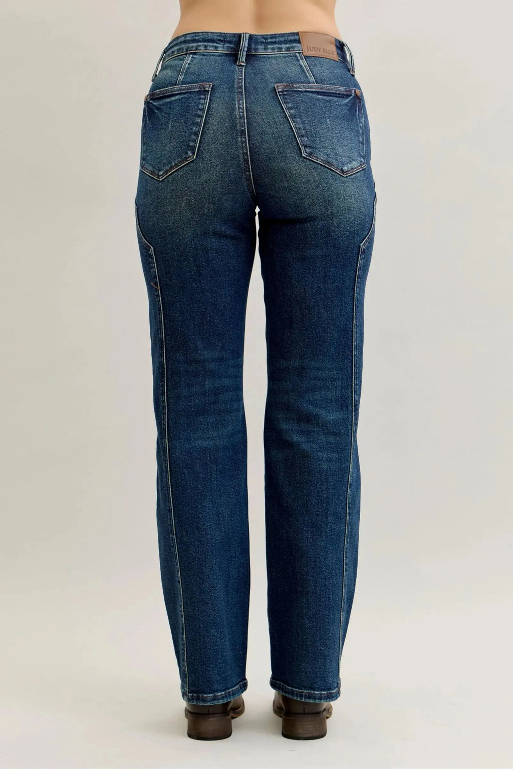 Plus Size Seam Detailed Straight Leg Judy Blue Jeans