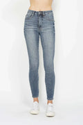 Full Size Tummy Control Contrast Wash Skinny Leg Judy Blue Jeans