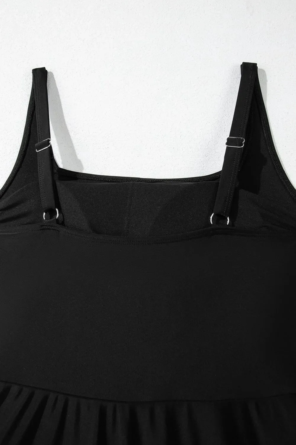 Women's Square Neck A Line Swim Dress with Side Tie Waist