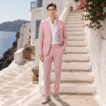 Tailored Fit Single Breasted Two-buttons 2 Pieces Solid Colored Men's Wedding Suits