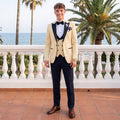 Tailored Fit Single Breasted One-button 3 Pieces Solid Colored Men's Wedding Suits