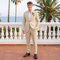 Tailored Fit Single Breasted Two-buttons 2 Pieces Solid Colored Men's Wedding Suits