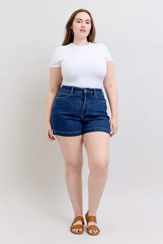 Judy Blue Full Size High Waist Tummy Control Denim Shorts