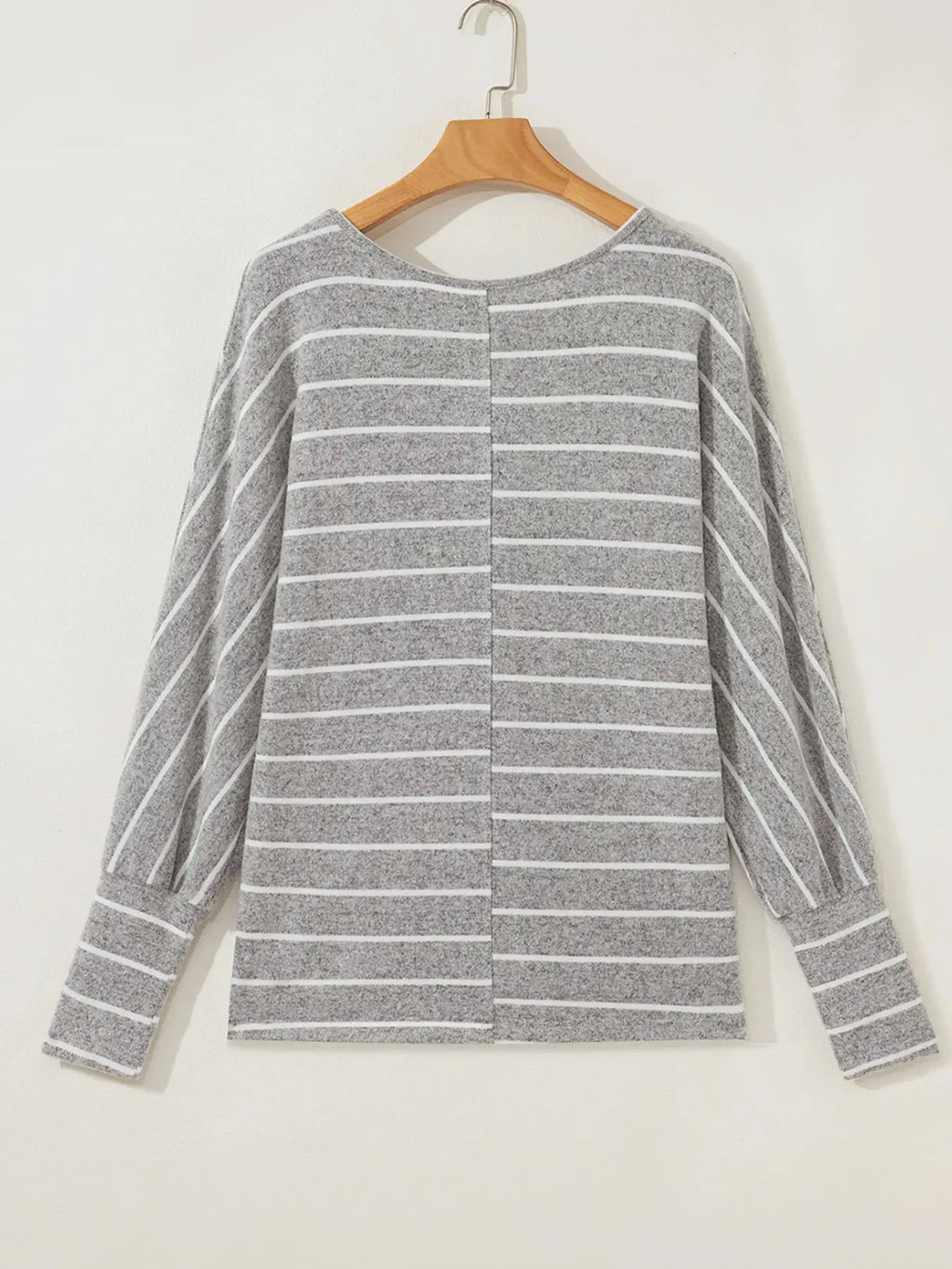 Striped Dolman Sleeve Drop Shoulder Top