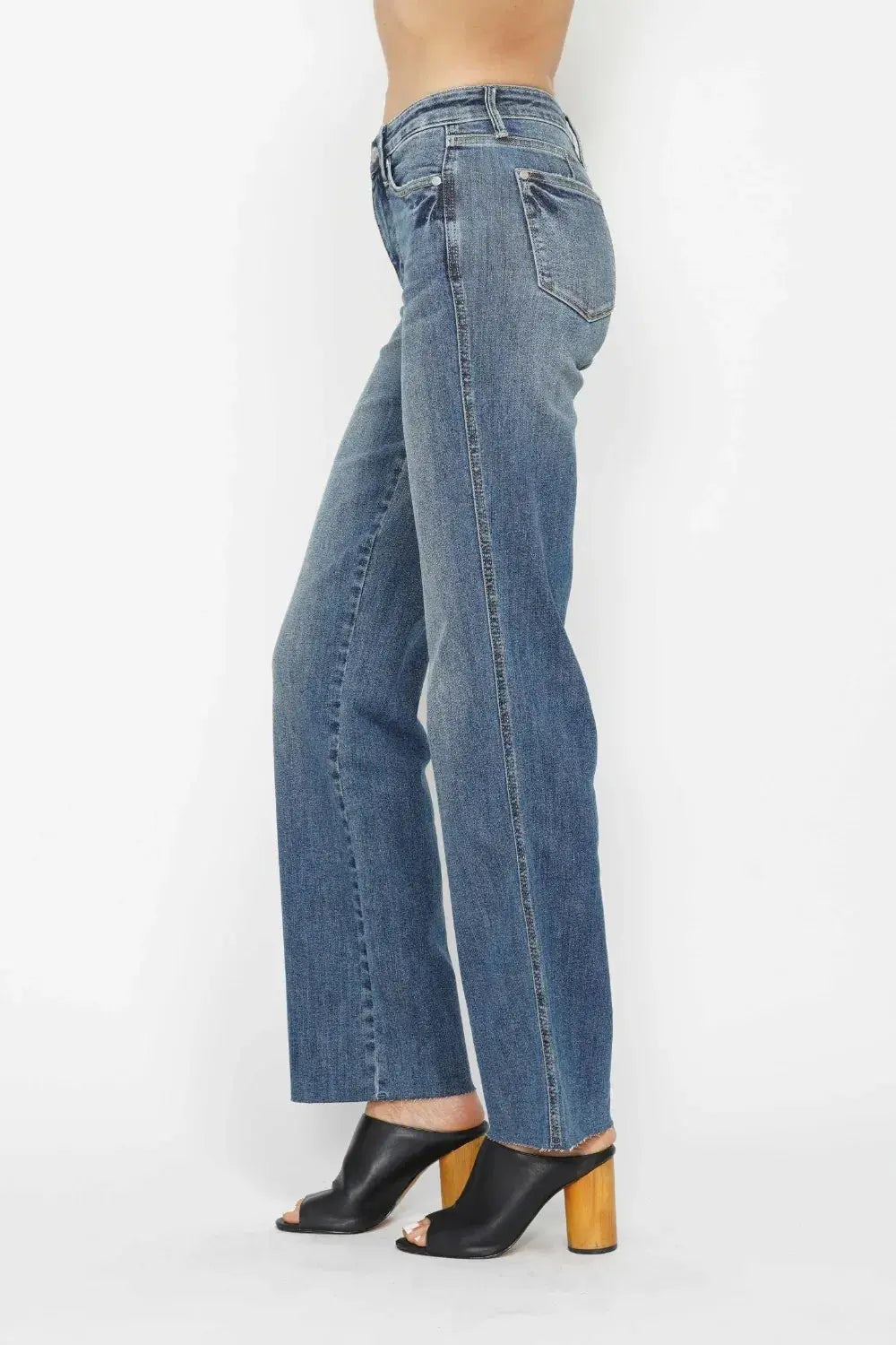 Full Size/Plus Size Tummy Control Straight Judy Blue Jeans
