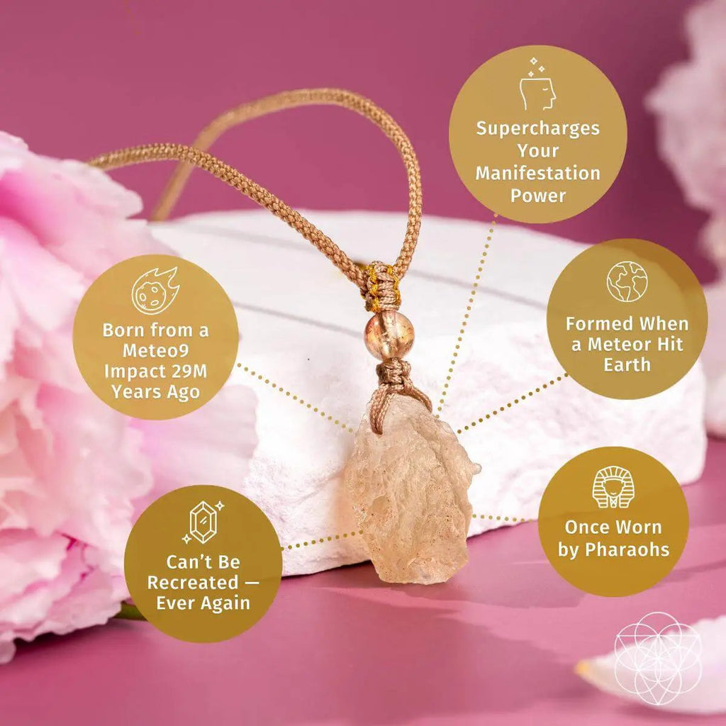 The Destiny Relic – Libyan Desert Glass Pendant Necklace
