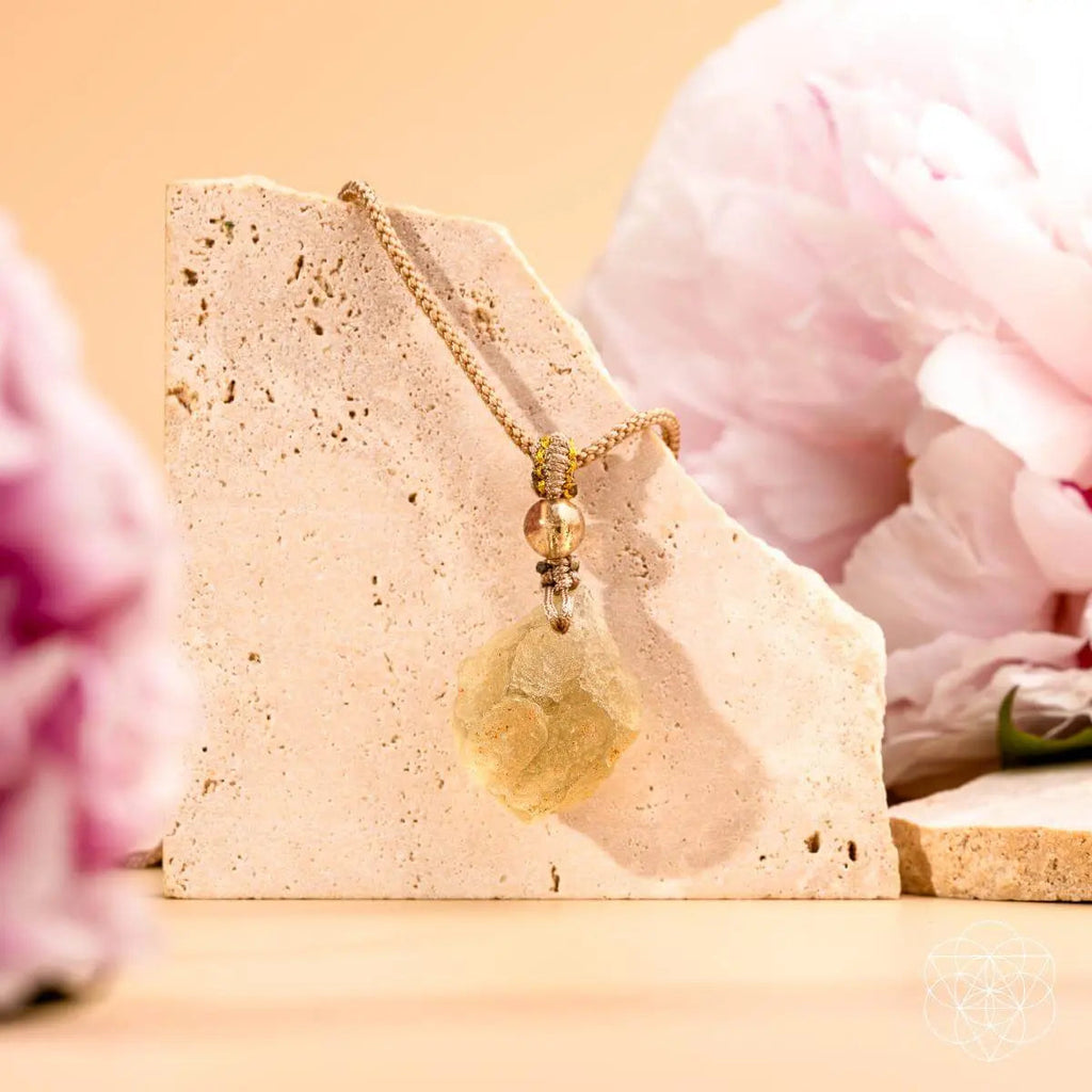 The Destiny Relic – Libyan Desert Glass Pendant Necklace