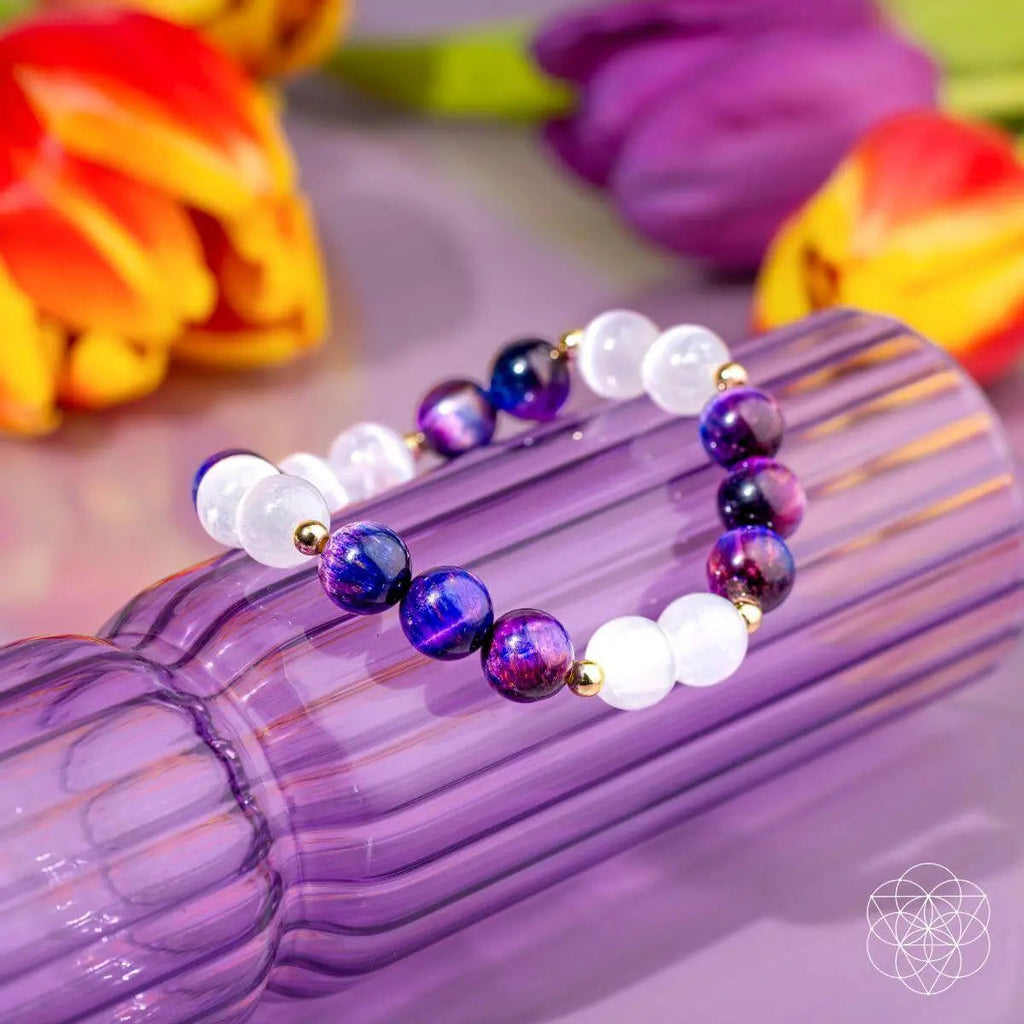 Cosmic Energy Amplifier - Galaxy Tigers Eye Bracelet