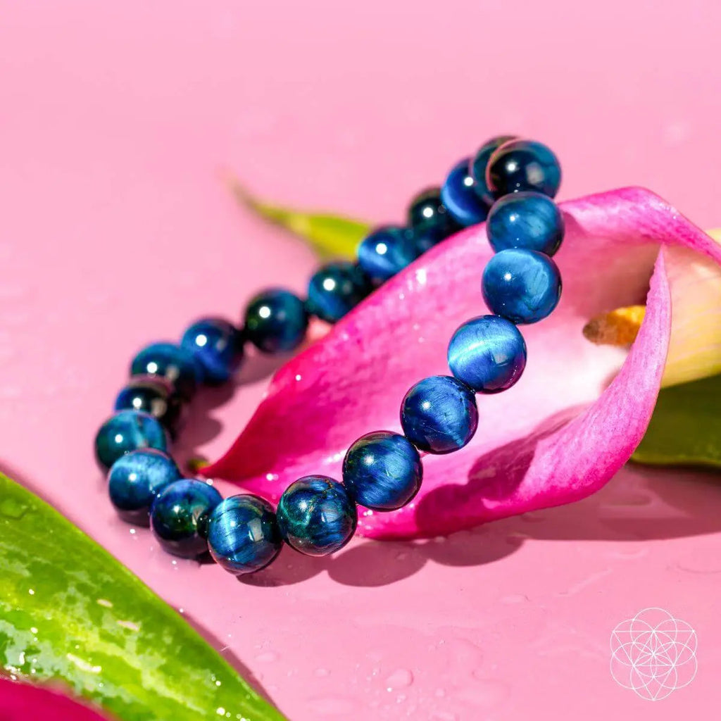 Hawk’s Focus – Royal Blue Tigers Eye Bracelet