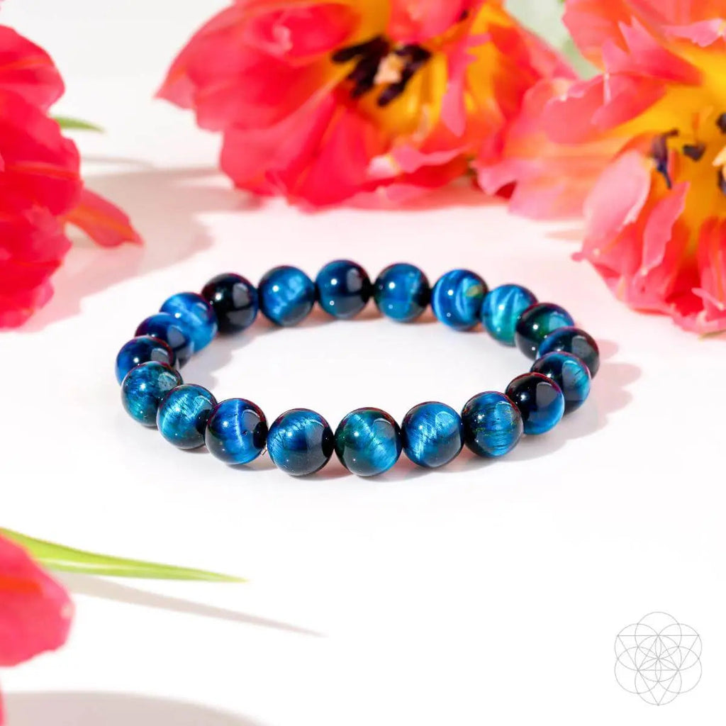 Hawk’s Focus – Royal Blue Tigers Eye Bracelet