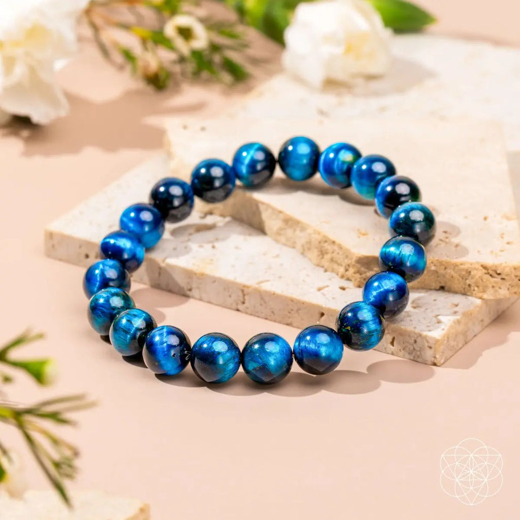 Hawk’s Focus – Royal Blue Tigers Eye Bracelet