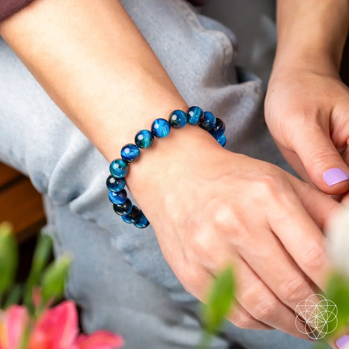 Hawk’s Focus – Royal Blue Tigers Eye Bracelet