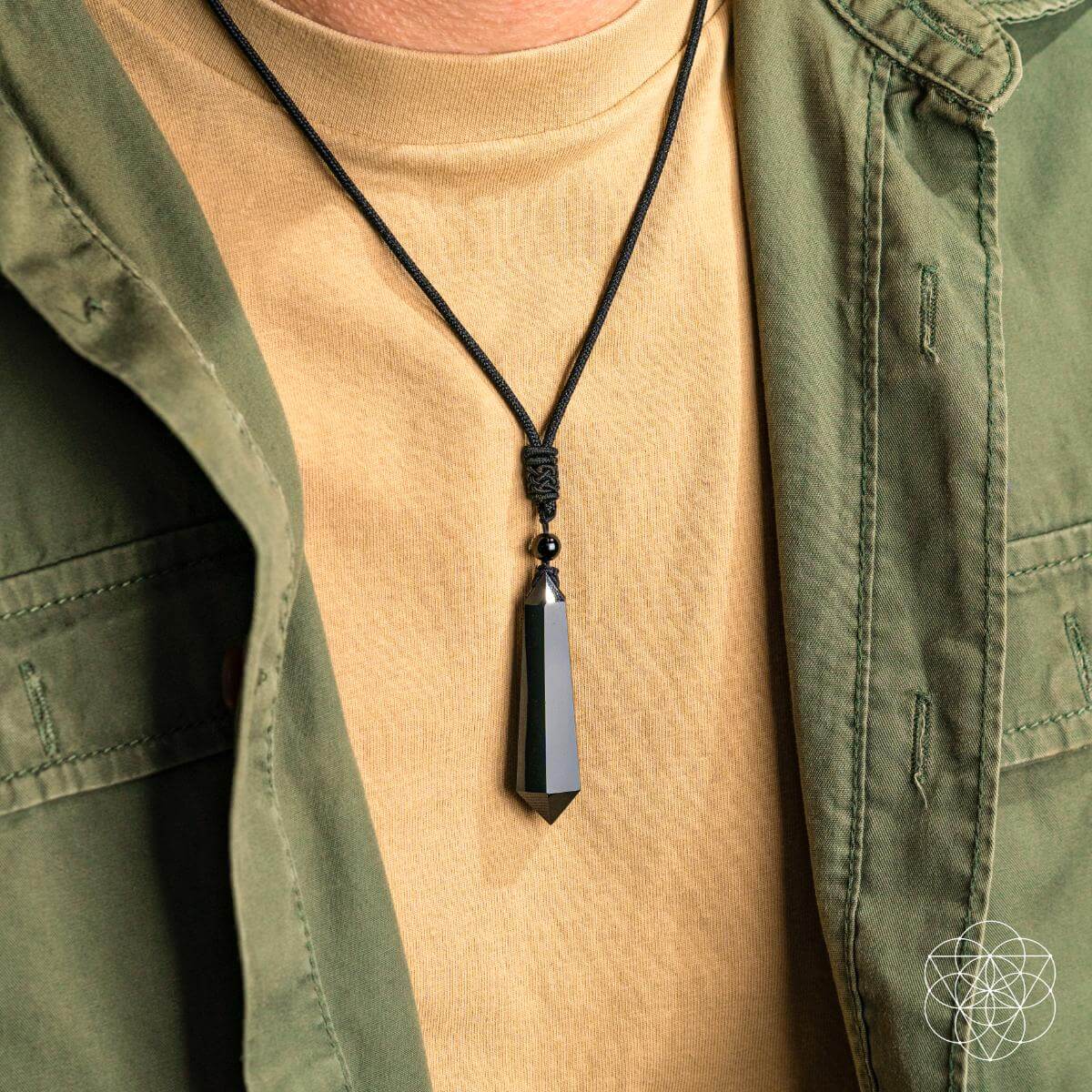 The Black Obsidian Talisman of Protection Pendant