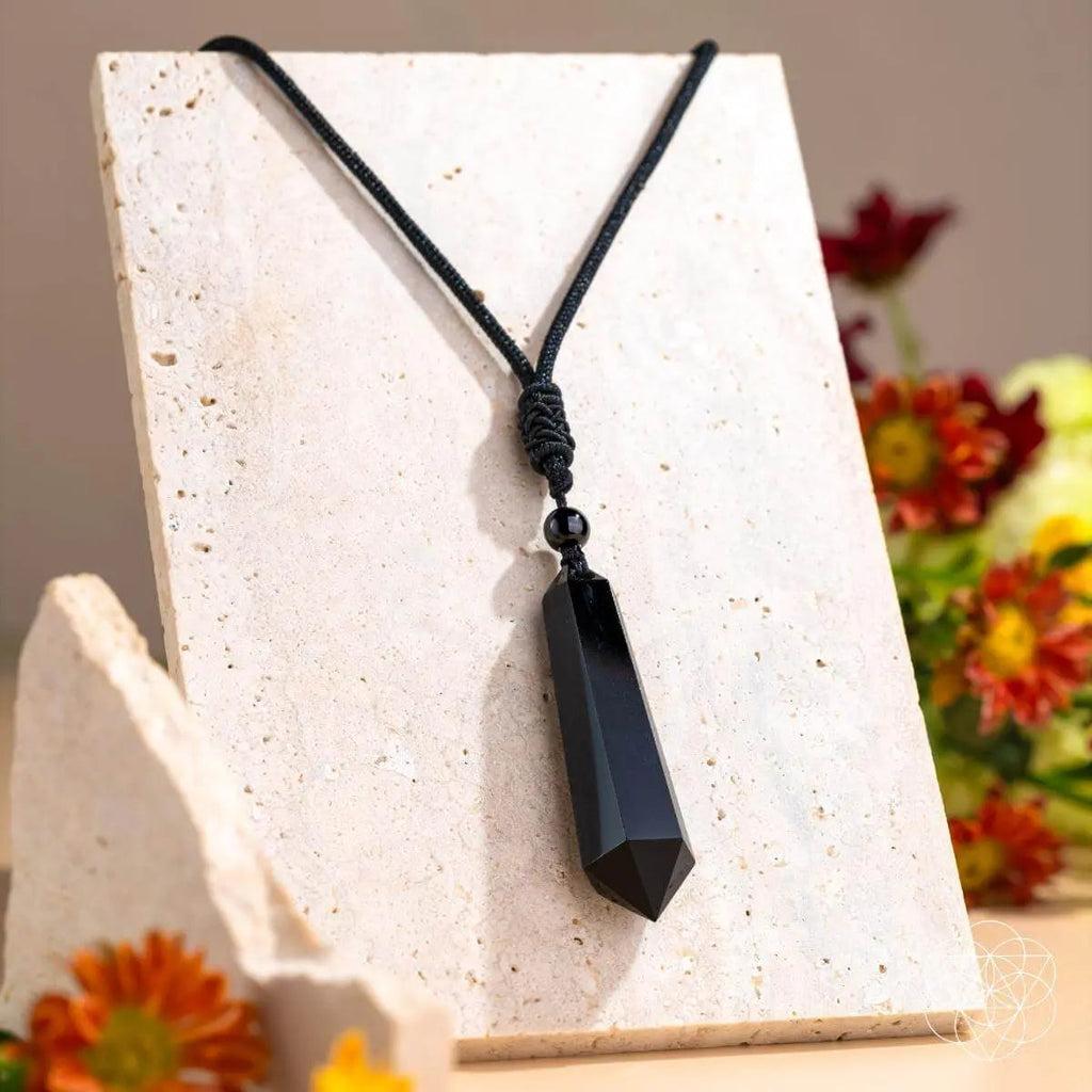 The Black Obsidian Talisman of Protection Pendant