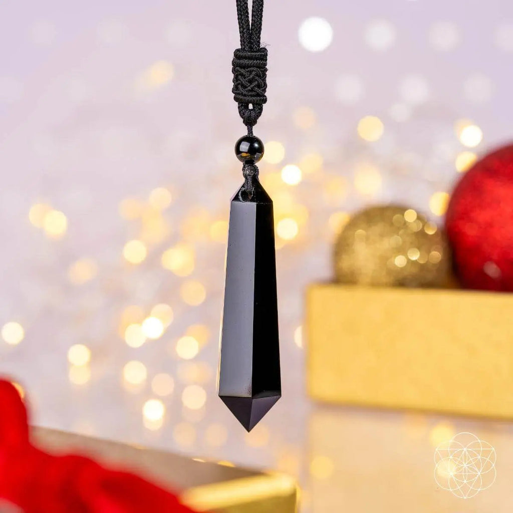The Black Obsidian Talisman of Protection Pendant