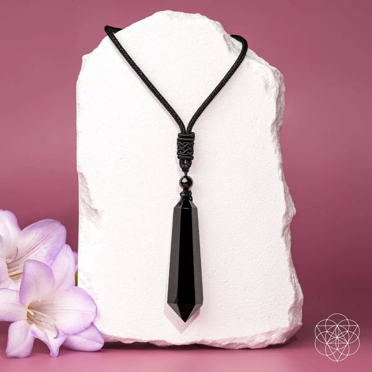 The Black Obsidian Talisman of Protection Pendant